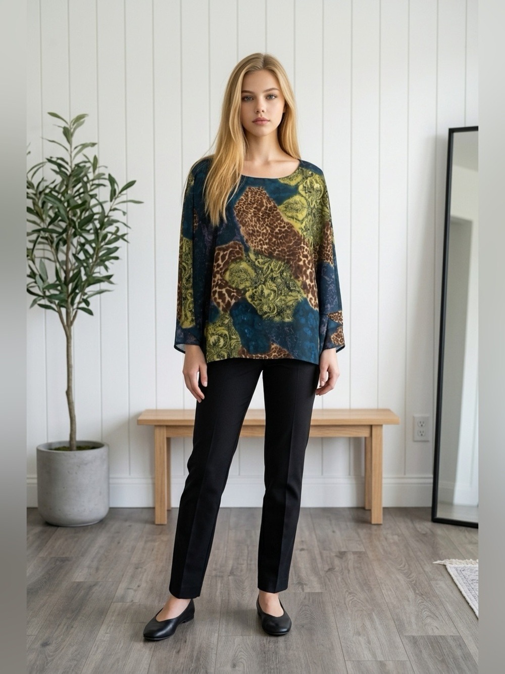 Multicolored Top Jaipur (M) Ruana Style